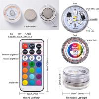 Luz Submersible LED Remota De Batería Con 16 Colores RGB Para Bodas Navidad Y Valentín Fiesta Luz De Té De La Balsa - details 2