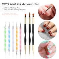 Kit De Herramientas De Arte De Uñas YIKOOLIN 5PCS Con 3 Pinceles De Pintura De Uñas Doble Final Y Herramienta De Puntos Para Diseño De Uñas - details 7
