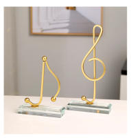 Decoración Creativa De Notas Musicales De Lujo Para Entrada Sala De Estar TV Armario De Vino Oficina Figura Metálica De 15cm - details 11
