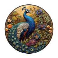 Rompecabezas De Madera En Forma De Peacock Juego Interactivo Familiar Para Adultos Y Jóvenes Puzzle Irregulares Únicos Regalo Personalizado - details 3