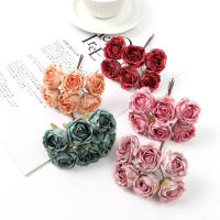 6Pcs Arreglo De Flores Artificiales Peonía Para Decoración De Hogar Y Bodas Decoración De Habitaciones Falsas Flores Para Wreaths De Manualidades Y Regalos - details 16
