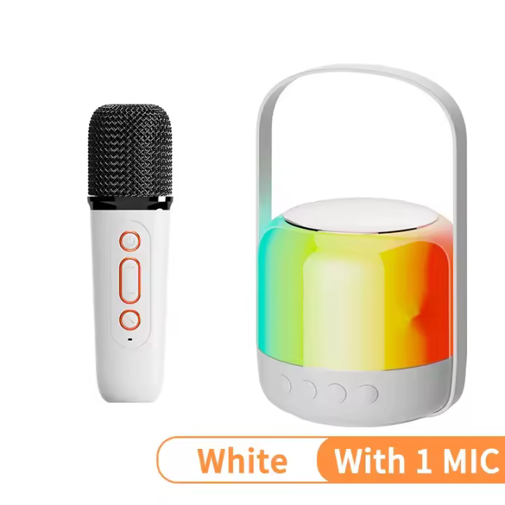 Altavoz Bluetooth 5.3 con Luces LED RGB Micrófonos Dobles Inalámbricos para Karaoke - 1