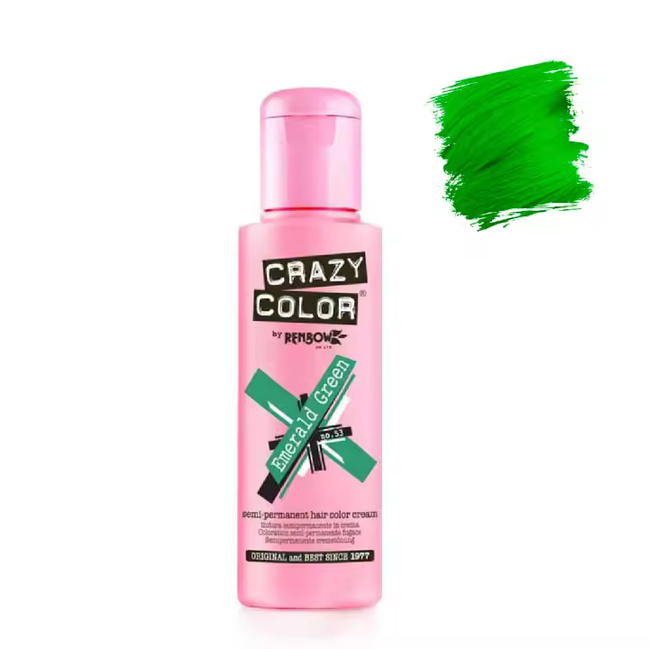 Tinte Semi Permanente sin Amoniaco 100ml: 53 -  Emerald Green - Crazy Color - 1