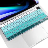 Cubierta De Teclado Compatible Con MacBook Pro14 16 Inc Y Air 13.6 15.3 M2 M3 A2442 A2779 A2918 A2485 A2780 A2991 A2681 A2941 Silicona Impermeable Y Antipolvo Para Laptop - details 6