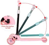 Patinete para niños - Patinete con ruedas para niños | Patinetes para niños con altura ajustable | Patinete antideslizante para niños | Plataforma extra ancha, ruedas iluminadas para que los niños jueguen al aire libre y aprendan a conducir - details 4