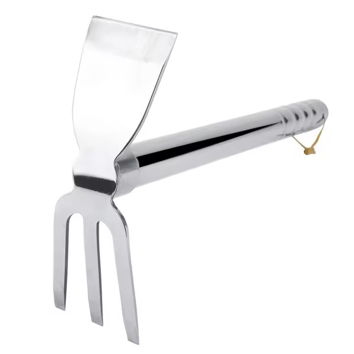Gardening Rakes Shovel,Digging Hoe Garden Tools 2 in 1 Hoe and Rake,Heavy Duty Stainless Steel Vegetable Flower Planting Digging Gadget Great gift - 1