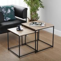 MIRAMAX-Mesa auxiliar Cuadrado nido,2 Mesitas decorativas para Salón,Dormitorio - details 3