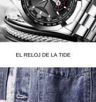 Reloj De Lujo Para Hombre En Acero Inoxidable Resistente Al Agua Con Calendario Y Luz Propia Reloj De Cuarzo Moda Reloj Hombre FNGEEN S001 - details 2