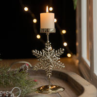 Soporte De Vela De Árbol De Navidad De Hierro Fundido Dorado Con Estrella Y Ciervo Decoración De Mesa Para Navidad Y Año Nuevo - details 3