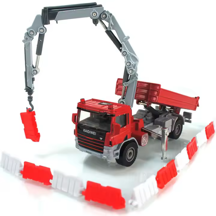 Camión De Juguete De Aleación De Metal 1/50 Para Niños Modelo De Grúa De Transporte Coleccionable Miniatura Regalo Para Niños - 1