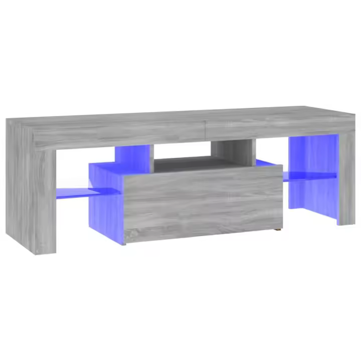 vidaXL Mueble de TV con luces LED gris Sonoma 120x35x40 cm - 1