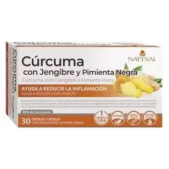 Natysal Cúrcuma Con Jengibre Y Pimienta Negra 30Caps - 1