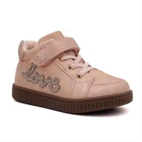 Zapatilla sport LOVE glitter BUBBLE KIDS C1179 en tres colores con velcro - 1