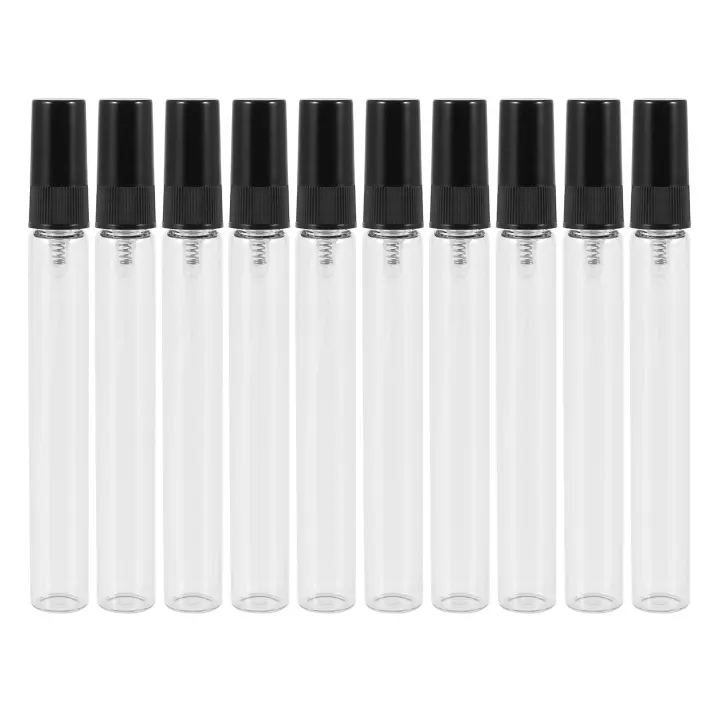 Mini botella de Perfume de vidrio portátil, 10Ml, tamaño de viaje, espray vacío, 10 piezas - 1