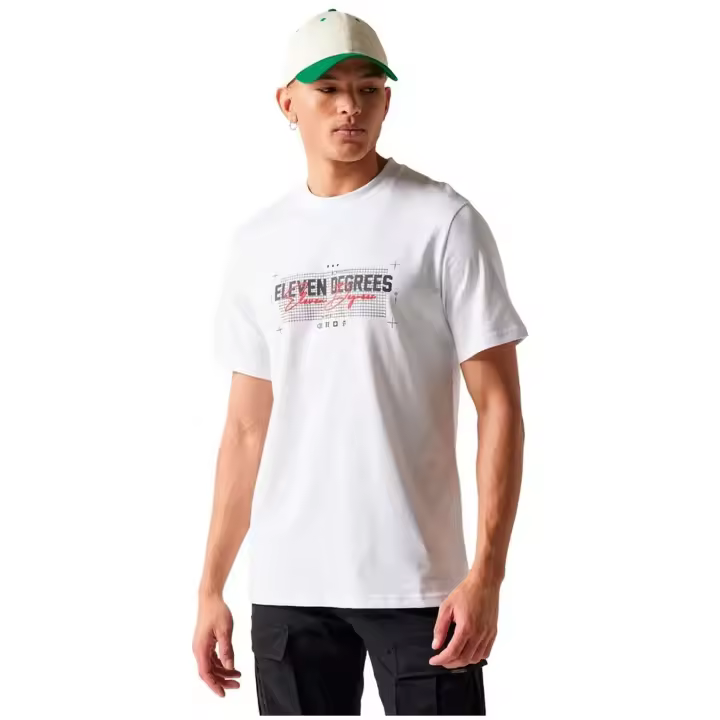 Camiseta de Manga Corta 11 DEGREES Streetwear Graphic para hombre en color blanco - 1