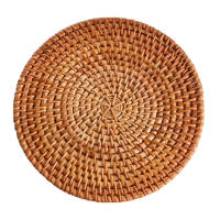 Mantelera Redonda De Rotura 20Cm Hecha a Mano Con Estilo Clásico Para Cocina Y Ceremonia Del Té Almohadilla De Aislamiento De Té De Jute - details 0