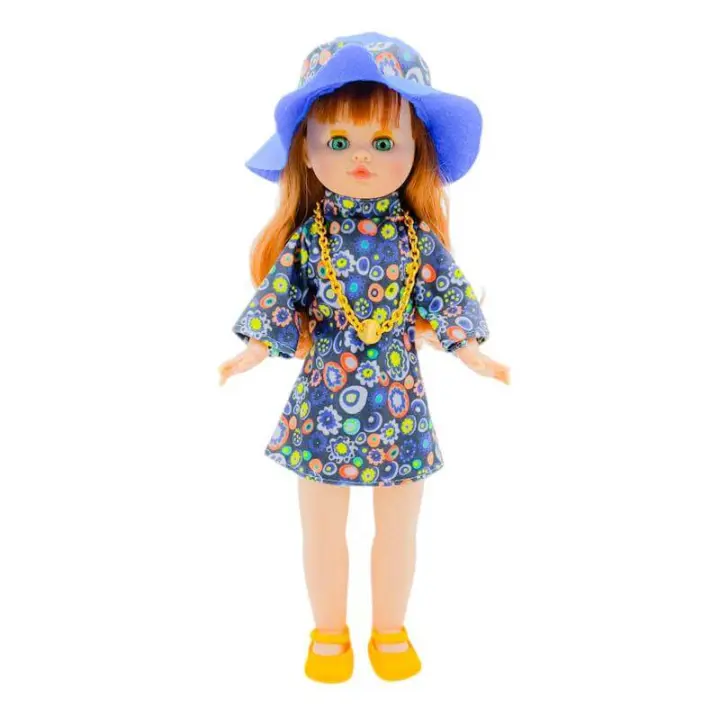 Muñeca Colección Sintra Original 40 Cm. 100% Vinilo con Vestido Estampado y Pamela de Diseño Edición Especial Limitada - Folk Artesanía - 1