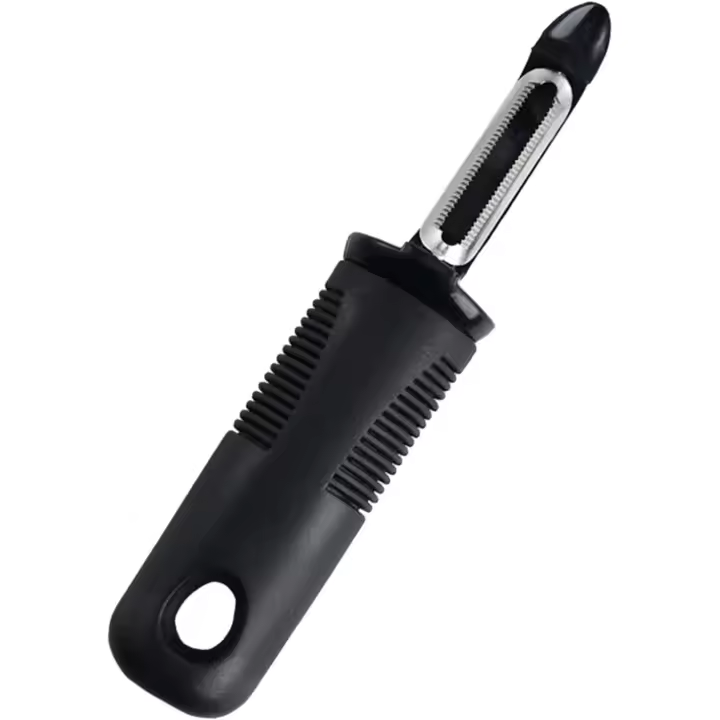 Pelador de frutas, pelador de tomates, multimtifción, Mango antideslizante, ergonómico, pelador de zanahorias, pelador de Cocina Para verduras, Pepino, Negro - 1
