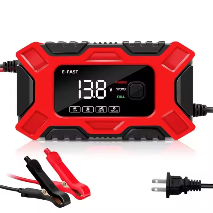 Cargador De Batería De Coche Automático Inteligente Para Motocicletas Y SUV 12V 6A Carga Rápida Reparación Inicio Digital - 1