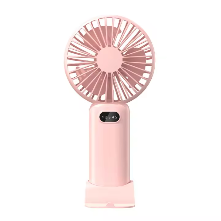 Ventilador de mano portátil, dispositivo de 5 velocidades, multifuncional, plegable, Pequeño, Eléctrico, With Cordón para el cuello, novedad de 2024 - 1