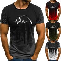 Camiseta De Algodón Divertida Para Pesca Aficionado Camiseta Casual Ligera De Secado Rápido Para Hombre Con Estampado De Líneas De Pesca - details 1