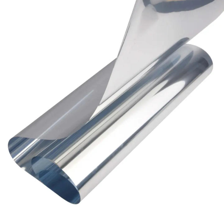 Película Reflectiva De Vidrio Para Control De Calor Solar Y Privacidad Protección UV Adhesiva Autoadhesiva PET Para Ventanas Y Espejos