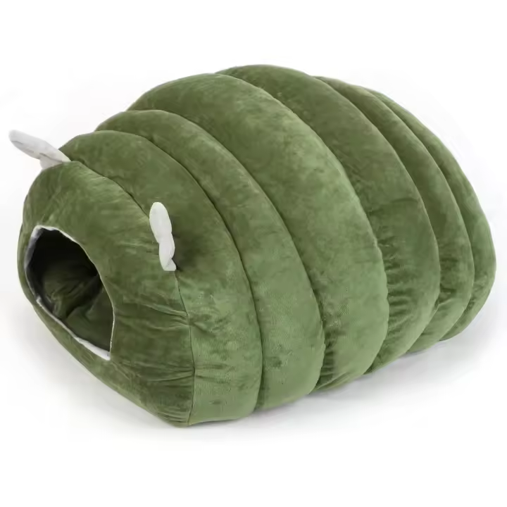 Cama iglú portátil para mascotas, lavable, cálida, para gatos y perros, con cojín extraíble, cómoda cama cueva para cachorros y gatos. - 1