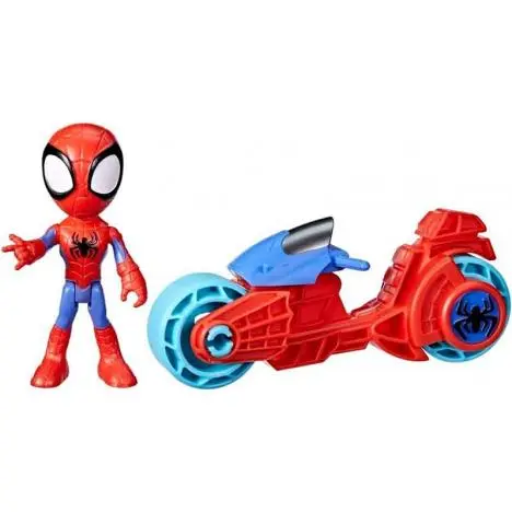 Marvel Spidey and His Amazing Friends - Moto Spidey con Figura - 1
