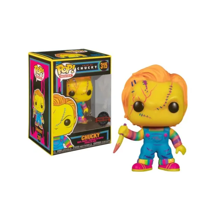 Funko Pop Chucky Edición Especial Luz Negra 315 - Figura coleccionable de 10cm, recomendada para mayores de 15 años - 1