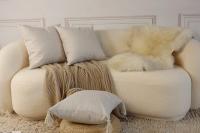 Cubiertas De Cojines De Lino Sólido Con Borlas 18x18 Pulgadas Decorativas Para Sofa Niños Material De Poliéster 100% Estilo Americano - details 6