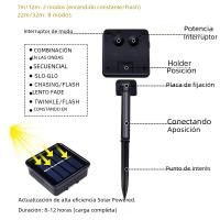 Lámparas Solares LED Para Jardín Caminos Y Patios 50/300 LEDs Luces De Hada Exteriores Impermeables Para Bodas Navidad Y Decoración De Verano - details 3