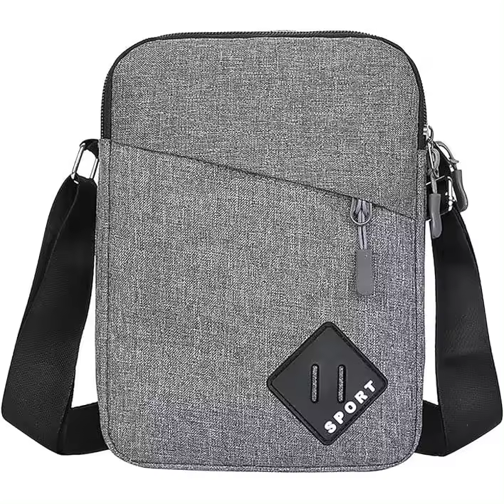 Bolso de hombre para Nylon y Oxford Crossbody Bag, Bolsa de Mensajero con Cremallera y Correa ajustable - 1