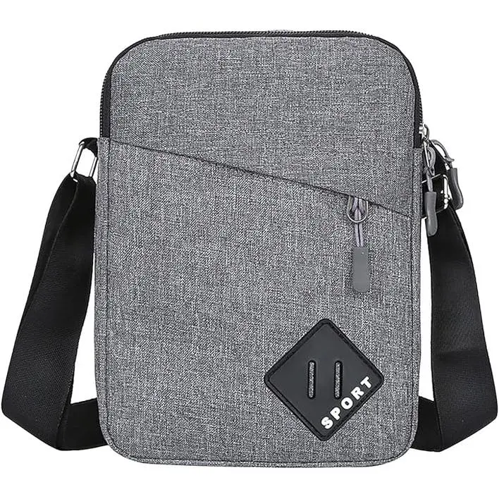 Bolso de hombre para Nylon y Oxford Crossbody Bag, Bolsa de Mensajero con Cremallera y Correa ajustable - 1