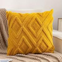 Funda De Cojín De Piel Sintética Bohemia Amarilla Suave Y Lavable Para Decoración Del Sofá Y Couch Cubierta De Algodón Y Poliéster - details 4