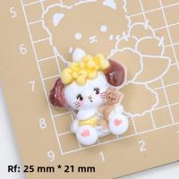 10Pcs Cabochones De Resina Planos Con Serie De Oso Gato Perro Dibujos Animados Para Manualidades Joyería Scrapbooking Decoración - details 3