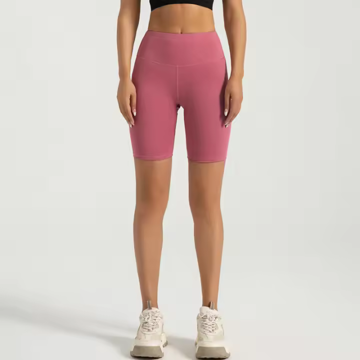 Pantalones cortos deportivos y de fitness, pantalones de cadera color melocotón, leggings elásticos de cintura alta para mujer, yoga para mujer - 1