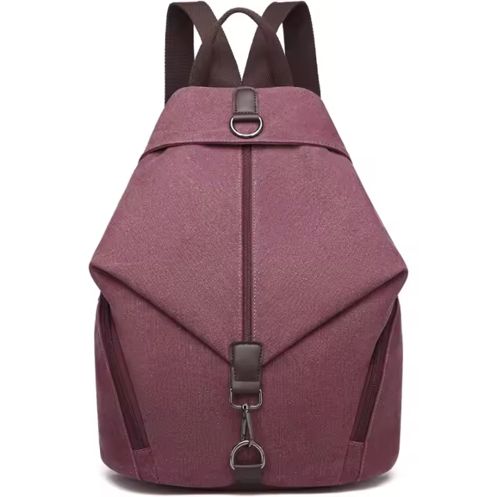 Mochila Vintage de Gran Capacidad para Mujer, Bolsa de Lona Antirrobo, Mochila Informal para Trabajo, Viajes Diarios - 1