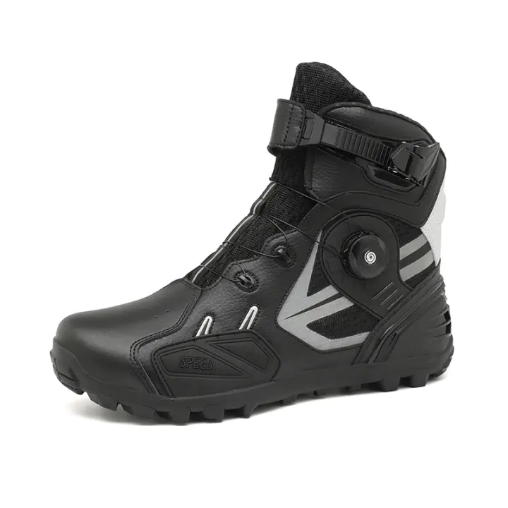 Botas De Motocicleta Impermeables Y Antideslizantes De Fibra Ultrafina Para Hombres Y Mujeres Protección Resistente Al Desgaste Para Viajes En Motocicleta - 1
