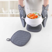 Leeseph-Juego de manoplas para Horno y Olas, Resistencia al Calor avanzada, agarre with Textura antideslizante, para Cocina, hornear, barbacoa - details 2