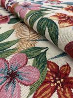 Tejidos Ortuño- Tela Gobelino flores tropicales, Tela para Tapizar por metros, para Sillas, Cojines, Cortinas, Bolsos, Cabecero, 1m x Ancho 2.80m - details 1