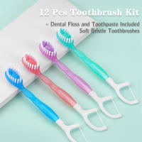 Cepillo De Dientes Mini 2 En 1 Con Sabor a Menta Y Durazno Cepillo De Limpieza Oral Desechable Con Hilo Dental Para Adultos - details 12