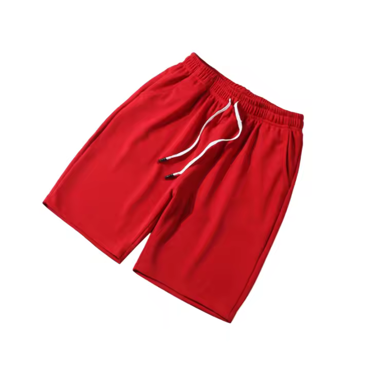 Shorts De Verano Para Hombre Pantalones De Playa Transpirables Y Sueltos Para Deporte Y Básquetbol Con Cierre Elástico De Pierna Media - 1