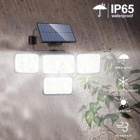 Luces Solares Exteriores Con Sensor De Movimiento 4 Cabezas Luz De Pared Remota Impermeable Para Iluminación De Callejeras Patio Jardín Garage - details 10