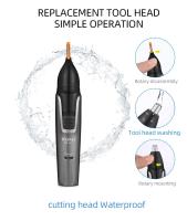 Trimmer De Barba Recargable 3 En 1 Para Hombres Micro Afeitadora Limpiador De Pelo De Nariz Y Orejas Set De Aseo Kemei KM-312 - details 5