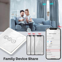 Interruptor De Cortina ZigBee MOES Panel De Toque De Vidrio 2.5D Inteligente Compatible Con Alexa Google Home Tuya Control Remoto Por App - details 13