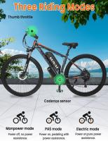 GUNAI GN29 Bicicleta Eléctrica, Neumáticos de 29*2.1 pulgadas, Motor de 750W, Velocidad Máxima de 50km/h, Batería de 15Ah, Alcance Máximo de 90km, Carga Máxima de 130kg, Frenos de Disco Dobles, Bicicleta de Montaña E-Bike - details 9