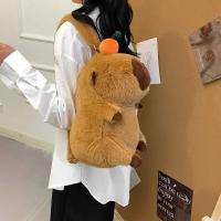 Mochila De Peluche Capybara Kawaii Moda Muñeco De Peluche Bolsa Infantil Mochila De Hombro Mini Bolsa Regalos Para Novia - details 0