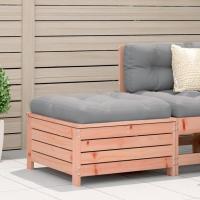 vidaXL Taburete de jardín con cojín madera maciza de abeto de Douglas en color Sin tratar/Gris/Sin tratar/Beige/Blanco / antracita y más | cómodas modernas ergonómicas para comedor cocina salón hogar - details 0