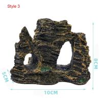 Adorno De Acuario Pequeño Montaña De Piedra Y Roca Para Tanque De Peces Decoración Arbolado Y Cueva Accesorios De Acuario Color Amarillo - details 12