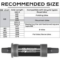 BUCKLOS Bisagra De Bicicleta Para MTB Y E-Bike Compatible Con BB68 BB80 BB90 BB100 BB110 BB120 Pieza De Juego De Pedales De Acero - details 2
